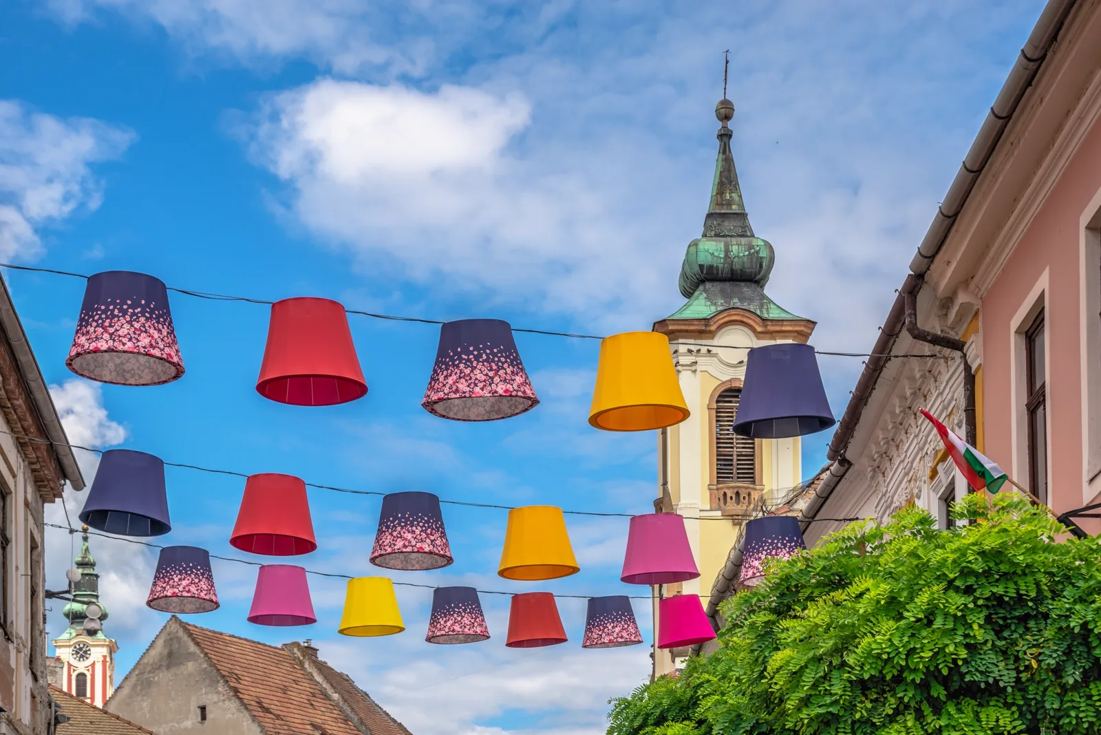 Colorful old town street in Szentendre